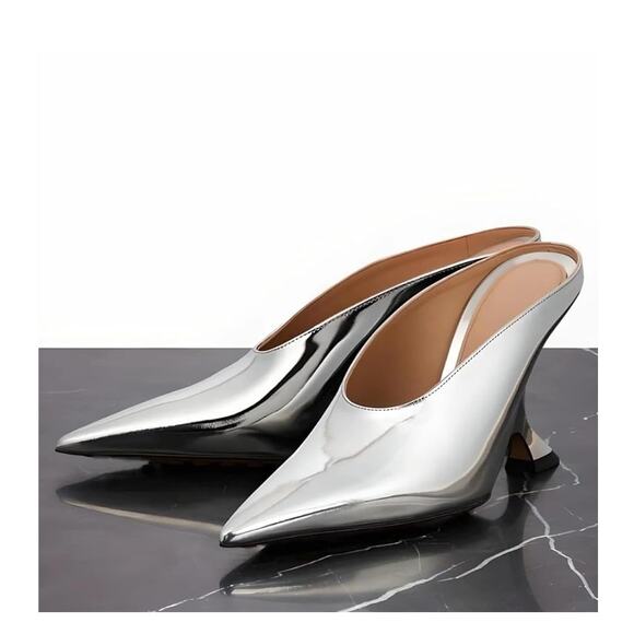 Wedges Heels Slippers Pointed Toe Pumps Party Shoes 38 or 7.5 - Picture 1 of 11